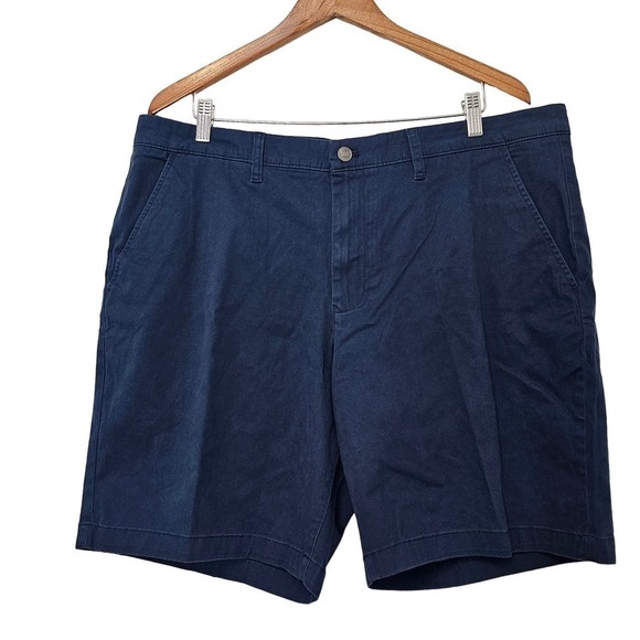 Members Mark Flat Front Shorts Men's Size 40 Blue Everyday Casual 9" Inseam - Picture 1 of 7